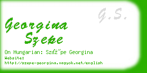 georgina szepe business card